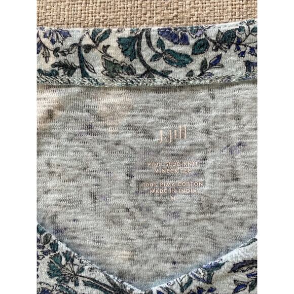 J Jill M Open Linen Cardigan Sweater Floral Pima Cotton Slub Knit T LOT of 2 Pc - Picture 5 of 12